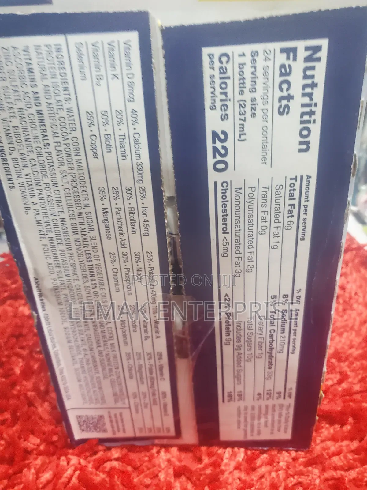 Ensure Original Nutrition Protein Shake Milk Chocolate 24 Packs