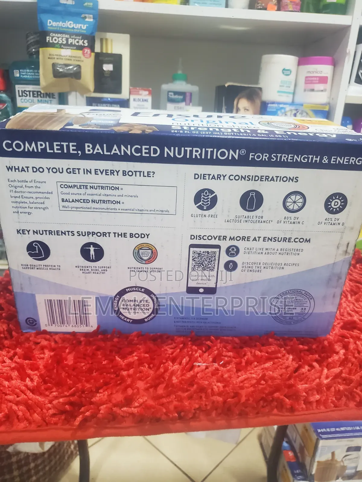 Ensure Original Nutrition Protein Shake Milk Chocolate 24 Packs