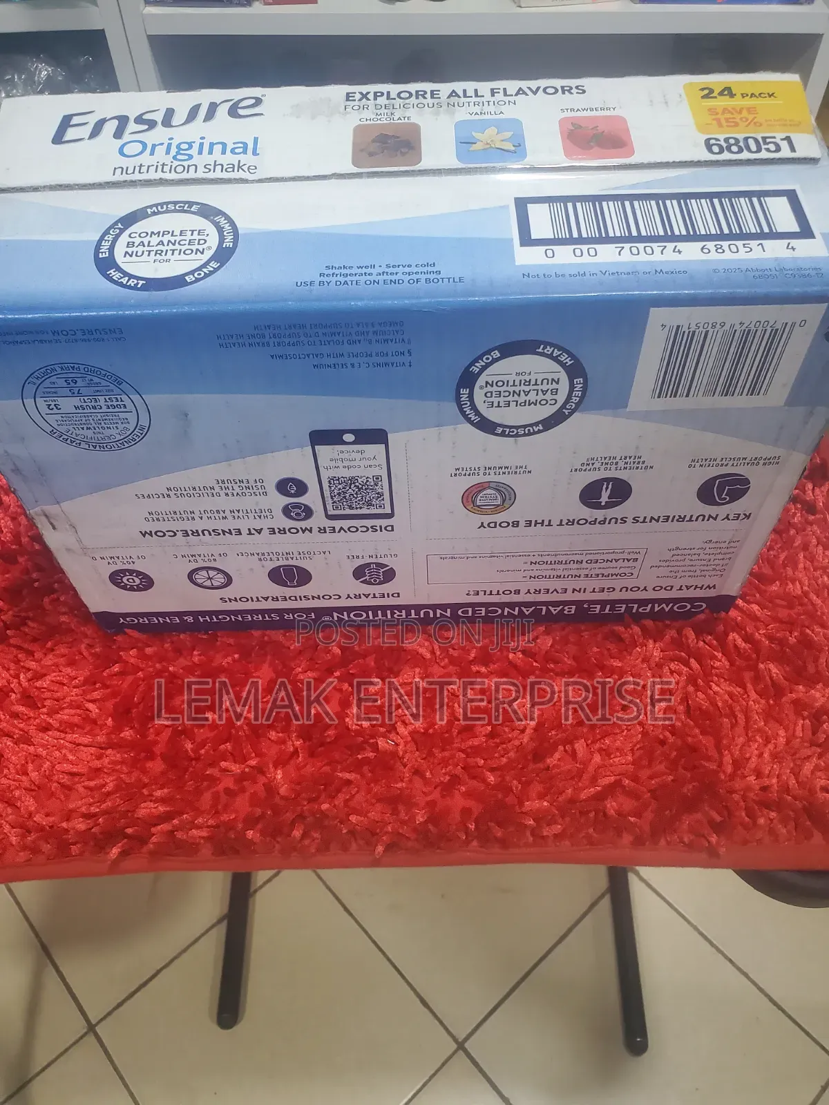 Ensure Original Nutrition Protein Shake Milk Chocolate 24 Packs