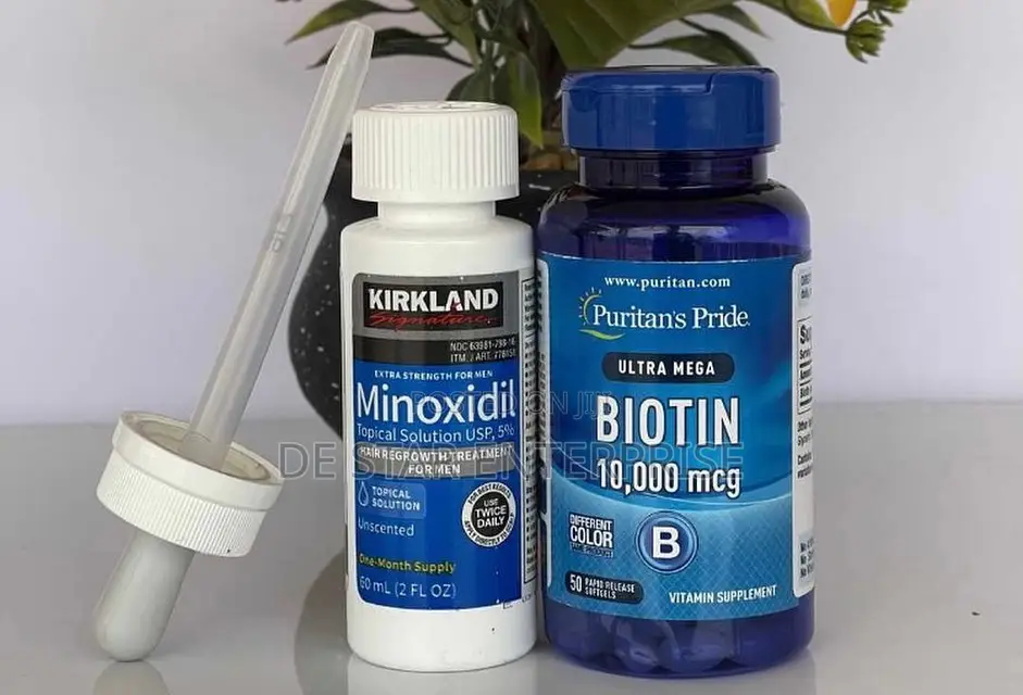 Biotin +Kirkland Minoxidil Extra Strength for Beard and Hair