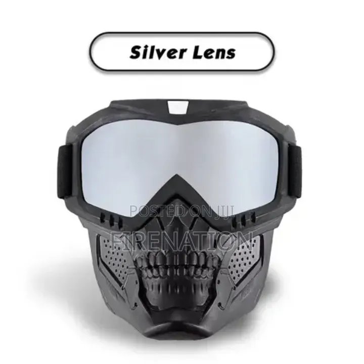 Tactical Full Face Mask. With Ski Goggles