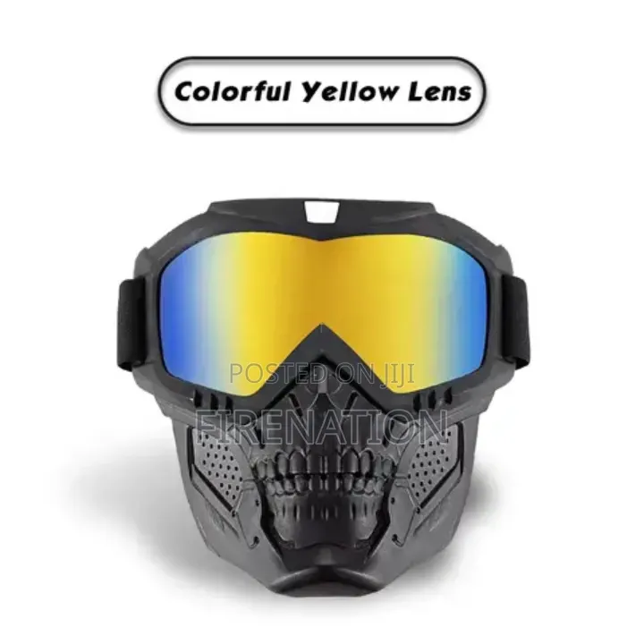 Tactical Full Face Mask. With Ski Goggles