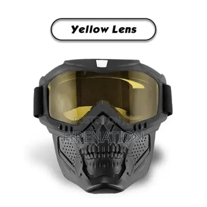 Tactical Full Face Mask. With Ski Goggles