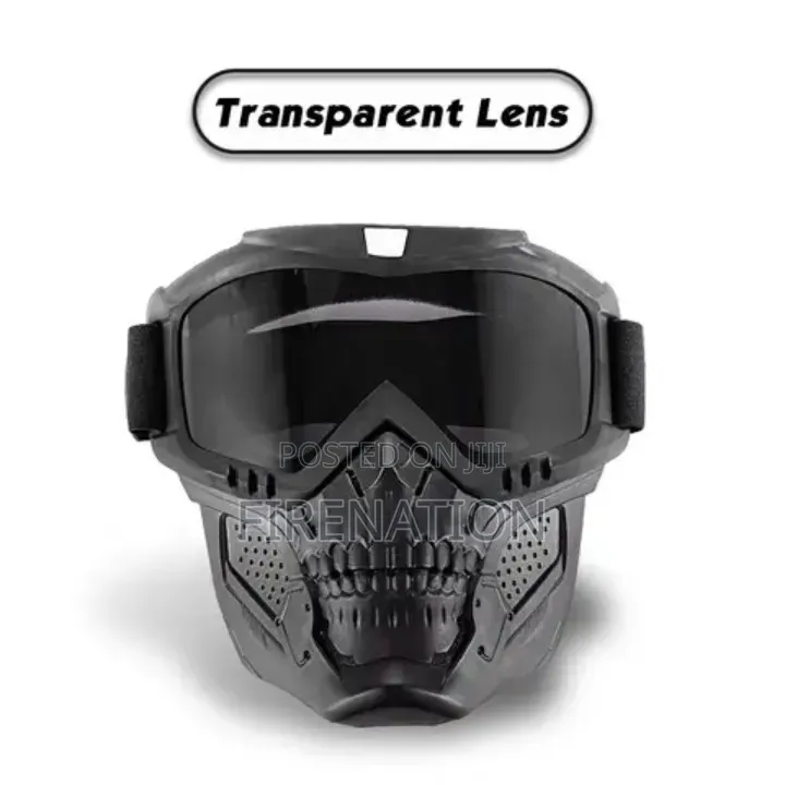 Tactical Full Face Mask. With Ski Goggles