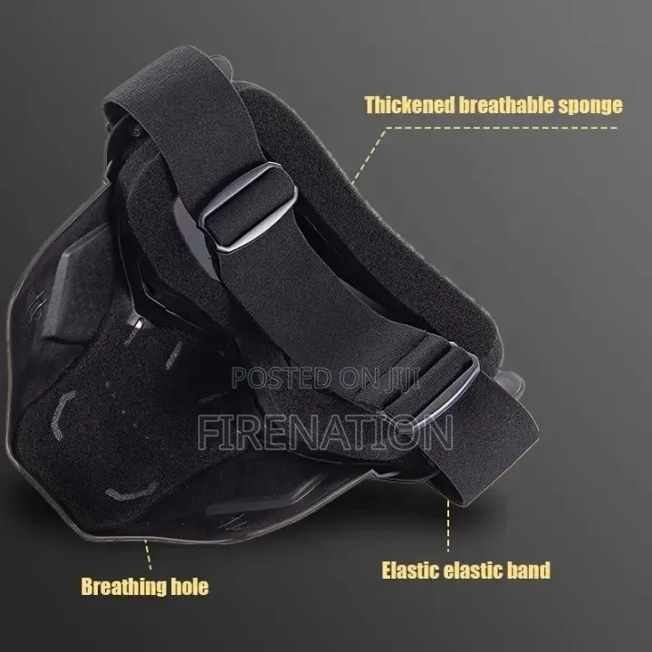 Tactical Full Face Mask. With Ski Goggles