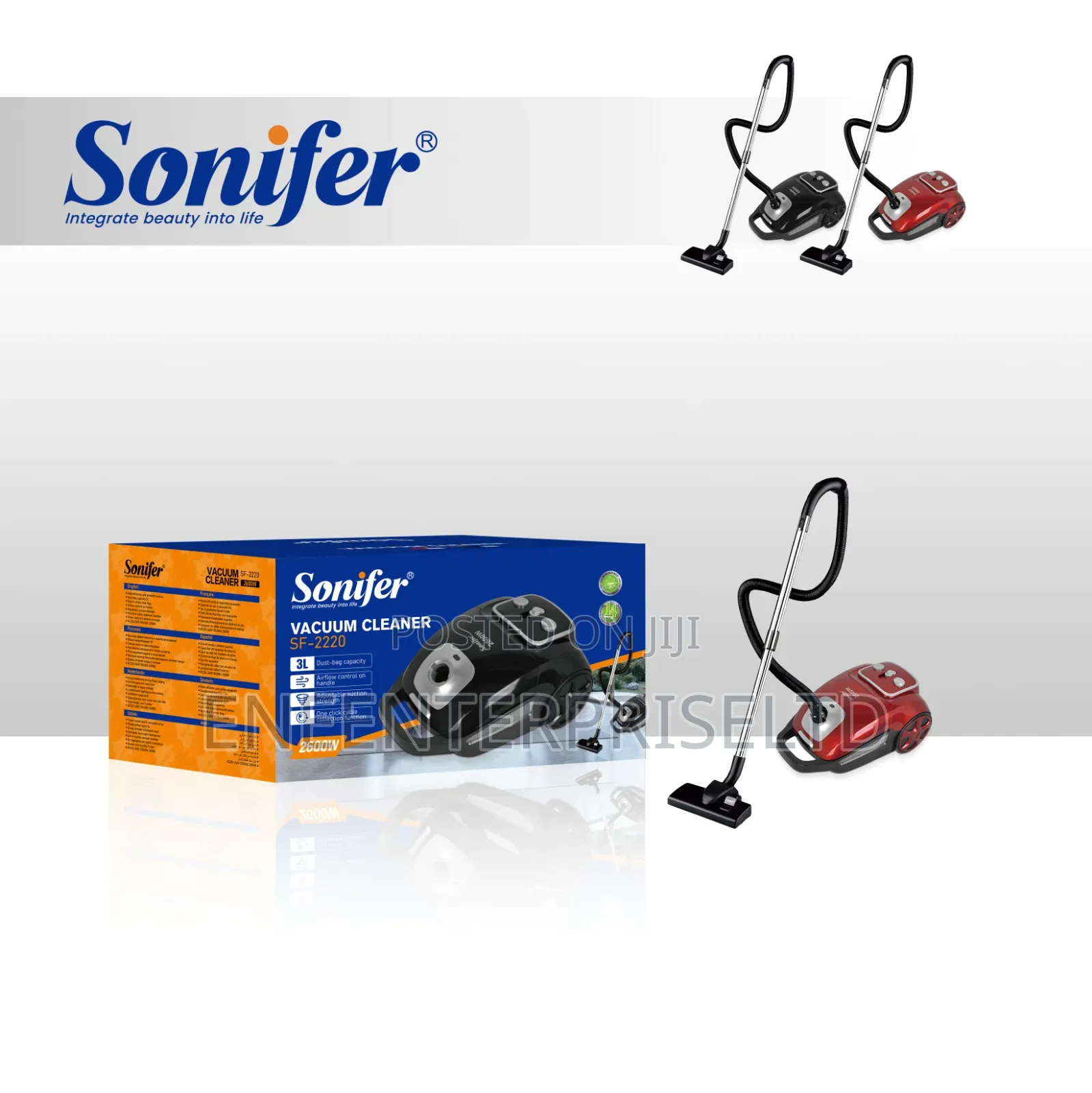 Household Powerful Large Capacity 3L Dust Electric Vacuum Cleaner