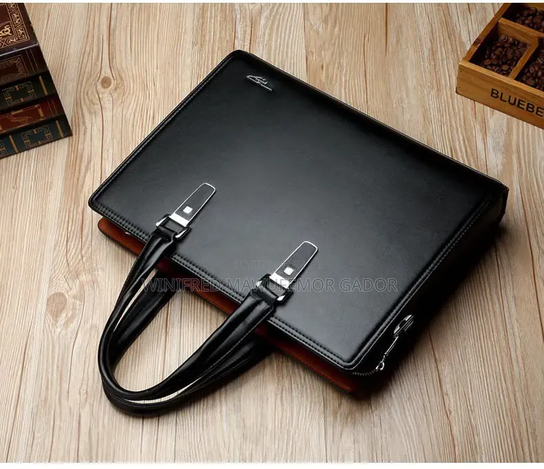 Premium Executive Leather Laptop Briefcase | Business Office Handbag