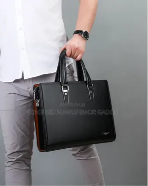 Premium Executive Leather Laptop Briefcase | Business Office Handbag