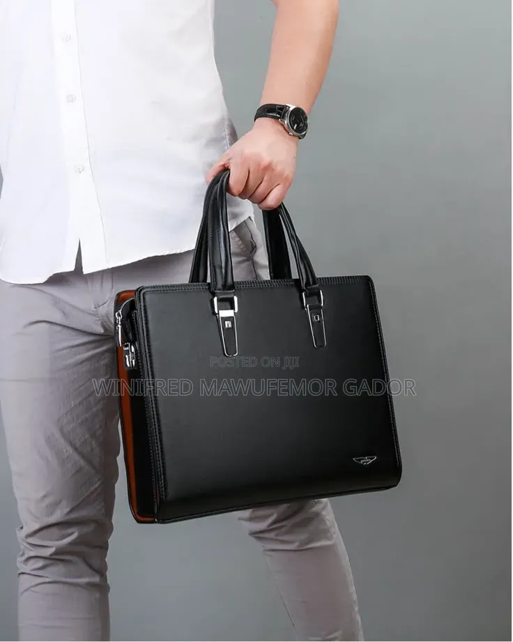 Premium Executive Leather Laptop Briefcase | Business Office Handbag