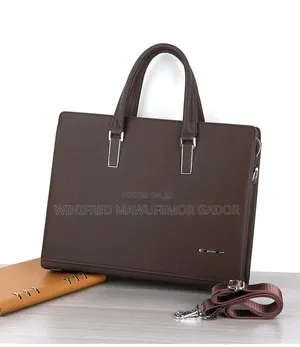 Premium Executive Leather Laptop Briefcase | Business Office Handbag
