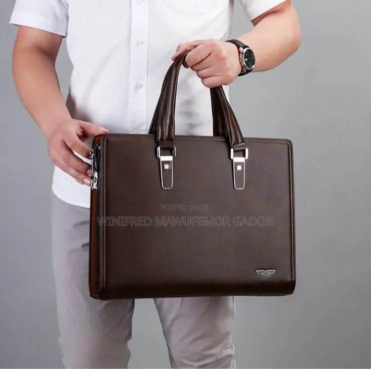 Premium Executive Leather Laptop Briefcase | Business Office Handbag