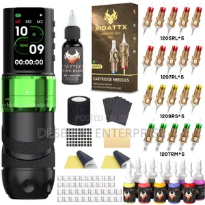 Professional Wireless Tattoo Machine Set