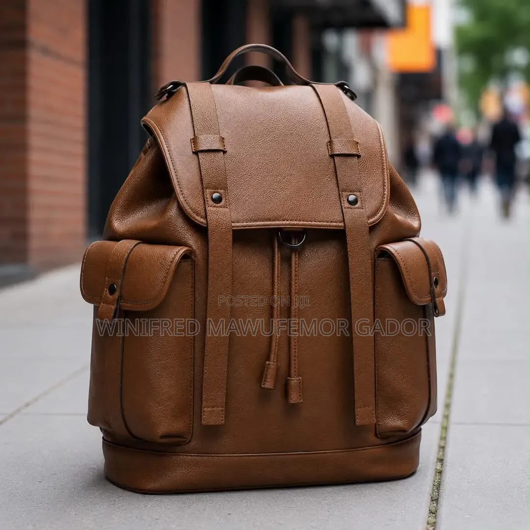 Premium Leather Laptop Backpack for Men | Executive Travel Bag