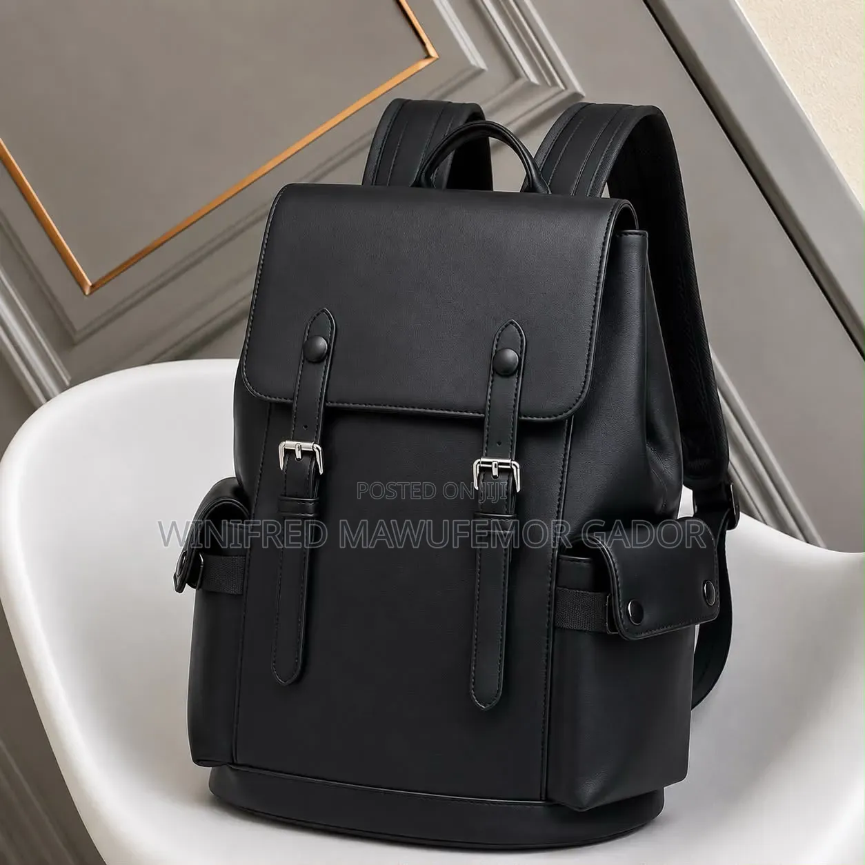 Premium Leather Laptop Backpack for Men | Executive Travel Bag