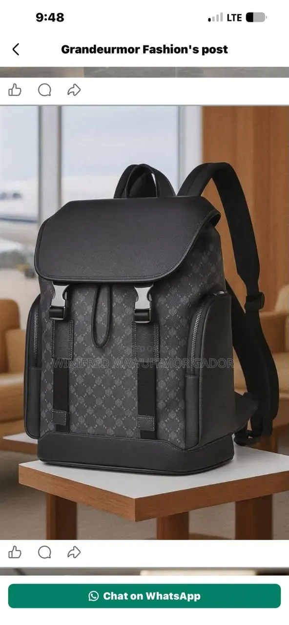 Premium Leather Laptop Backpack for Men | Executive Travel Bag