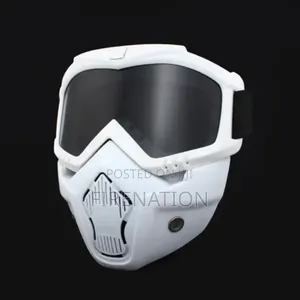 White Full Face Mask With Goggles