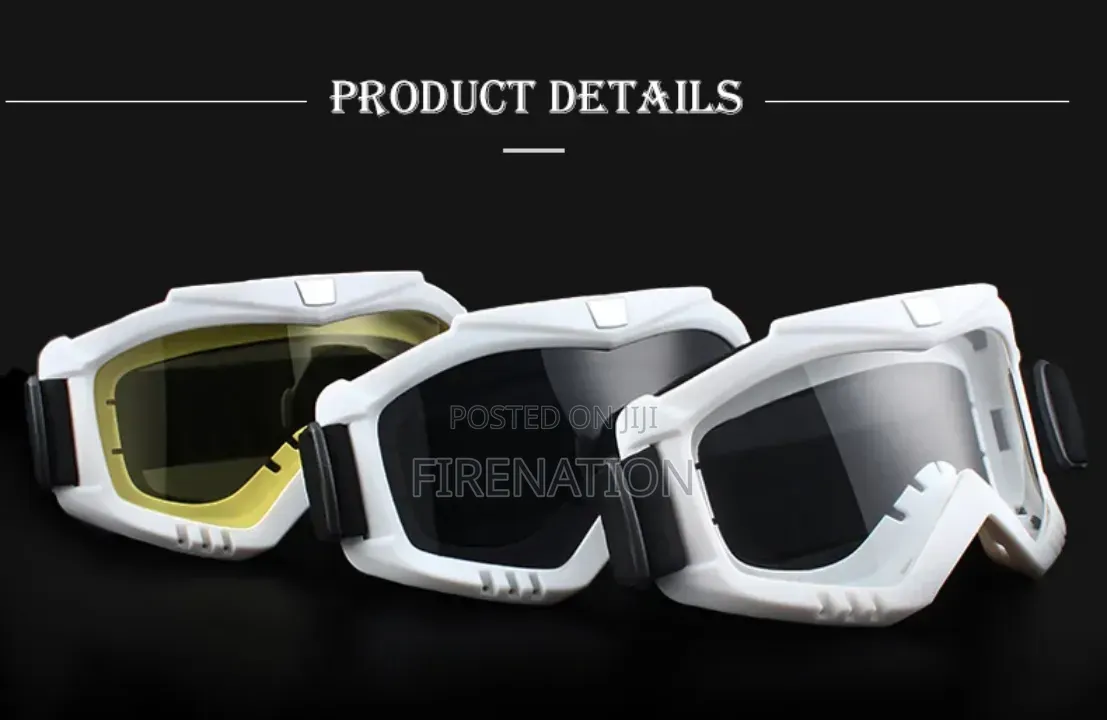 White Full Face Mask With Goggles