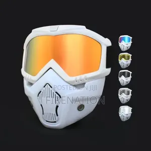 White Full Face Mask With Goggles
