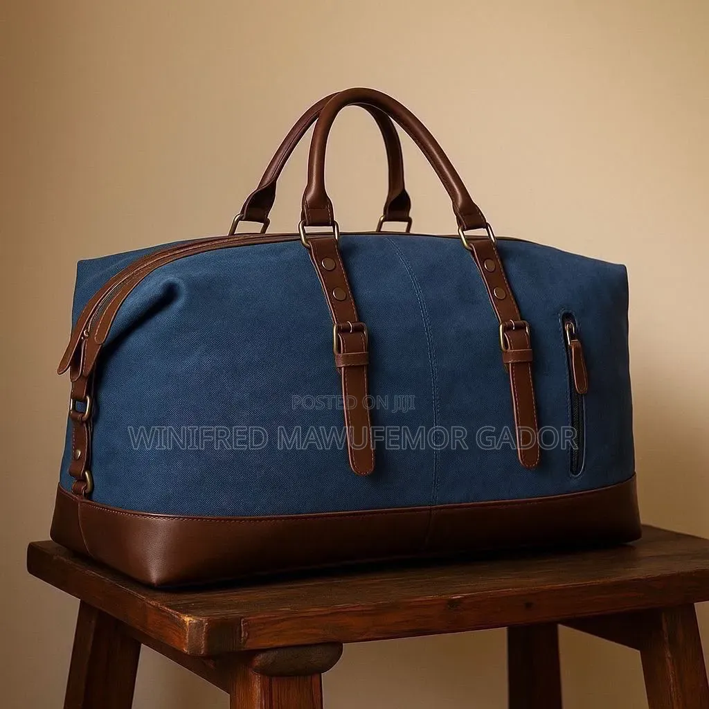 Premium Leather Canvas Travel Duffle Bags |Gym Weekend Travel Bags