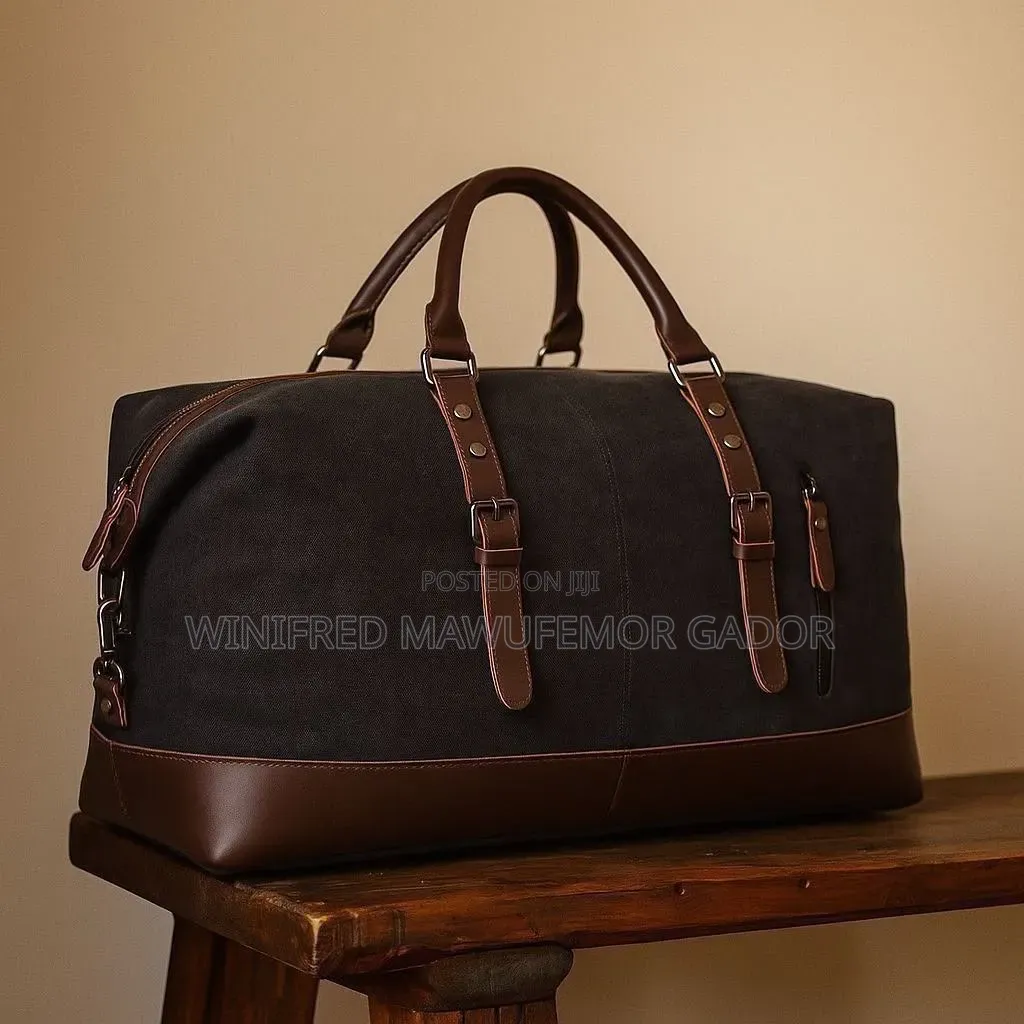 Premium Leather Canvas Travel Duffle Bags |Gym Weekend Travel Bags