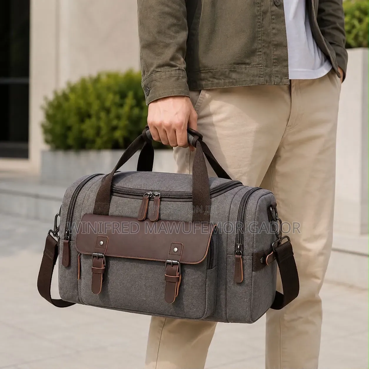 Premium Leather Canvas Travel Duffle Bags |Gym Weekend Travel Bags