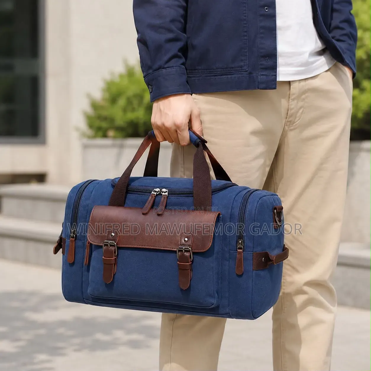 Premium Leather Canvas Travel Duffle Bags |Gym Weekend Travel Bags