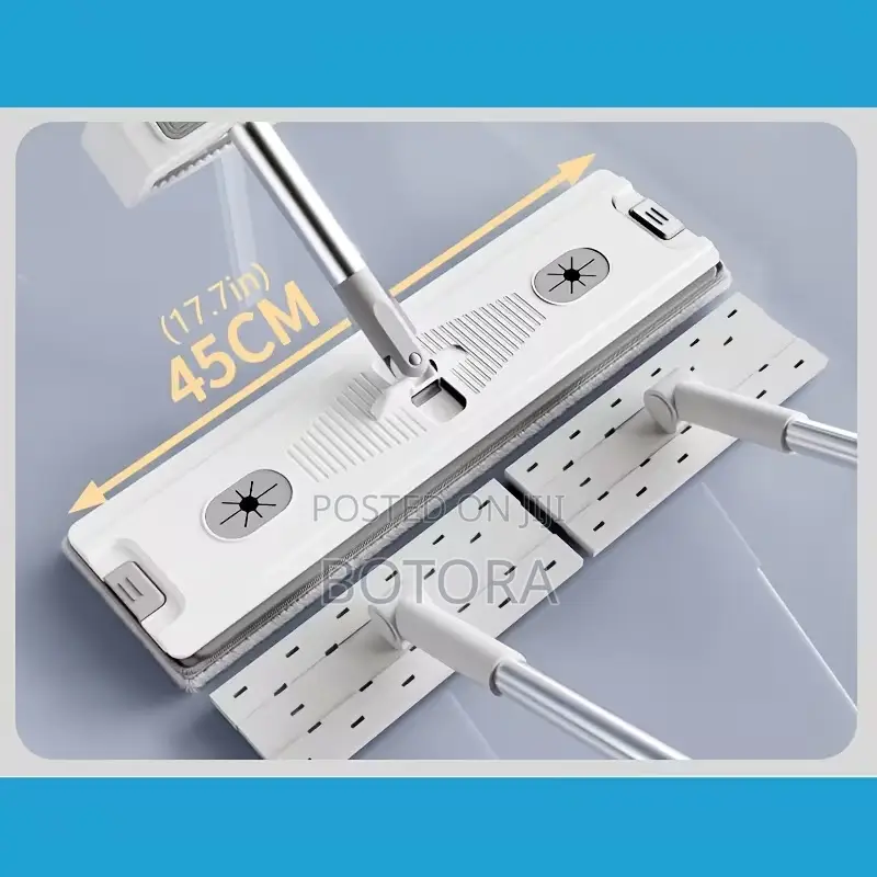 Flat Mop and Replacement Pad Set, ,Stainless Steel Long-Handle