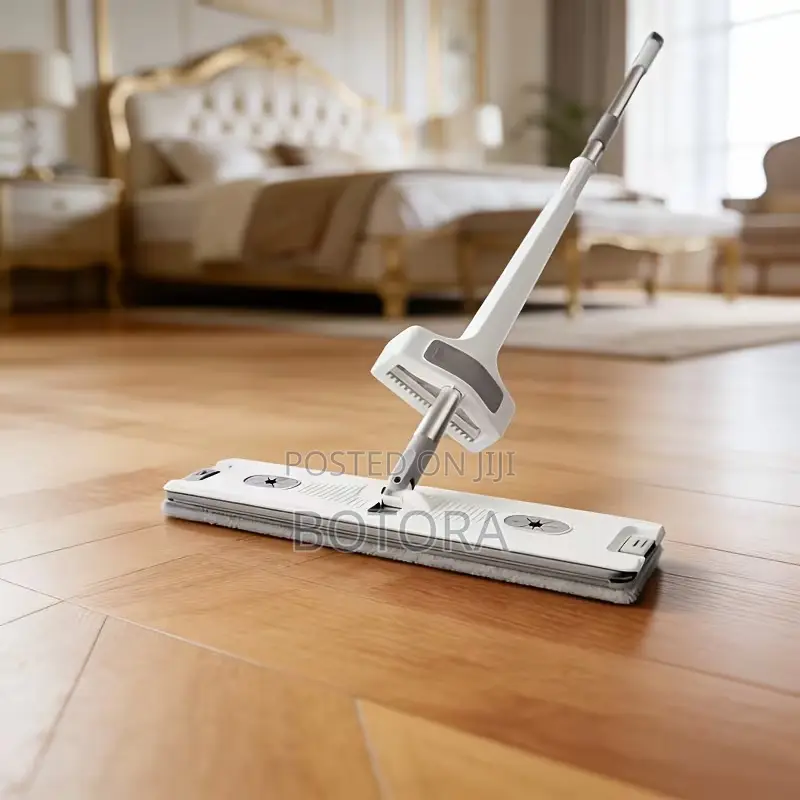 Flat Mop and Replacement Pad Set, ,Stainless Steel Long-Handle
