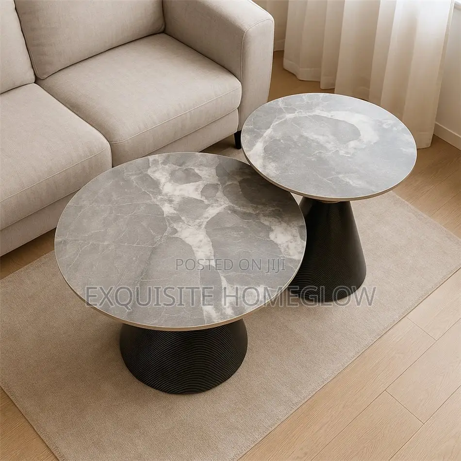 Gray Marble Top Coffee Table Set Available for Purchase