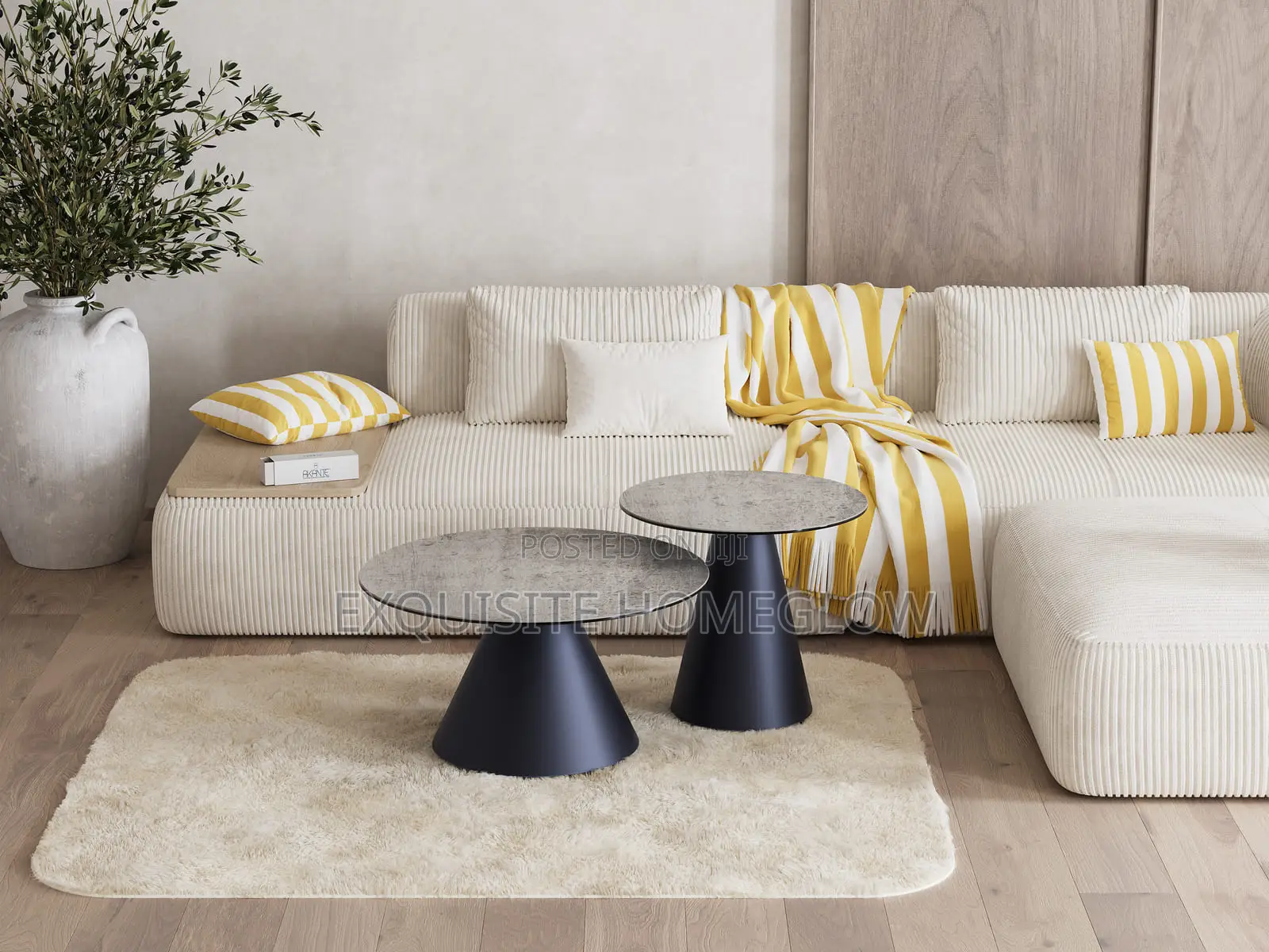 Gray Marble Top Coffee Table Set Available for Purchase