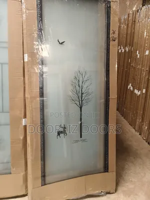 Quality Bathroom Security Door With Accessories(Black)