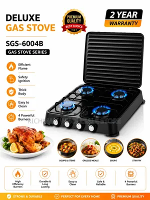 4 Burner Table Top Gas Stove – Auto Ignition – Deluxe SGS-6004B