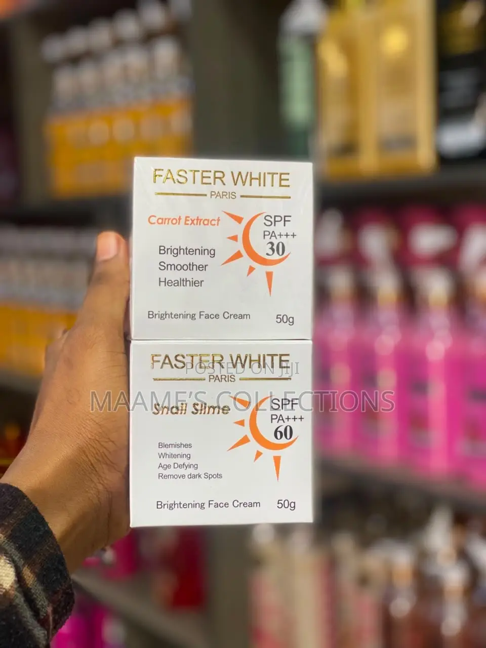 Faster White Paris Brightening Face Creams With Carrot and Snail Slime