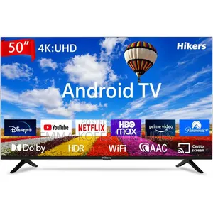50'' iSMART TV UHD ,Frameless, 1.5G+8G, IR Remote- Black