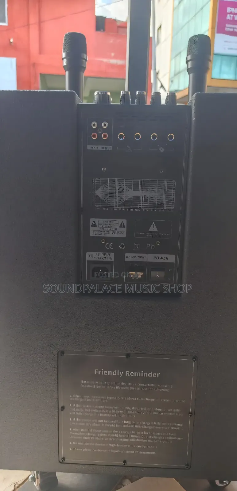 Bossman Chargeable Speaker With Column Array Top Powered Subwoofer.