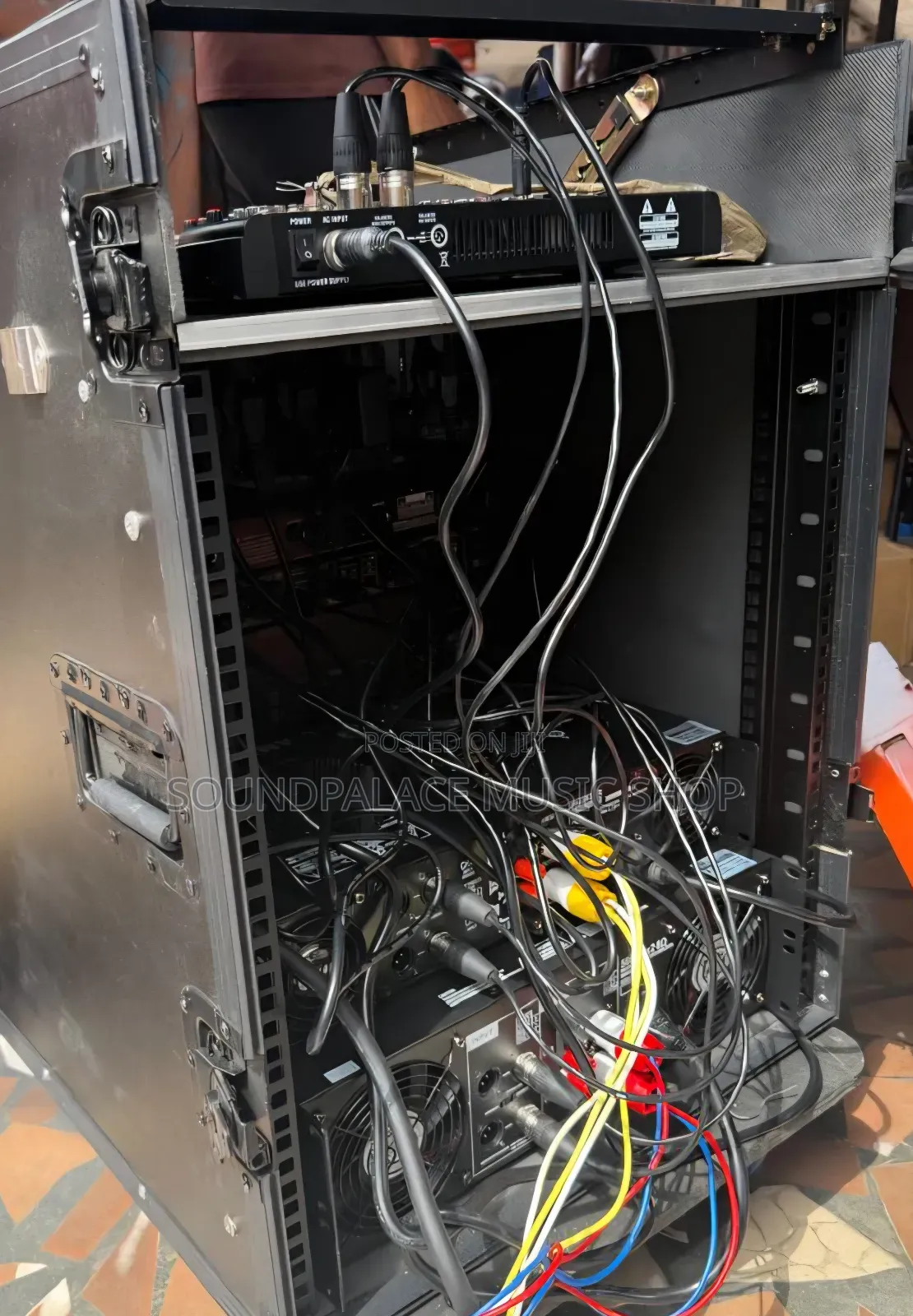 Amplifier Rack With Amplifiers,Equalizer, Mic, Exciter, ETC Cabling