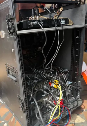 Amplifier Rack With Amplifiers,Equalizer, Mic, Exciter, ETC Cabling