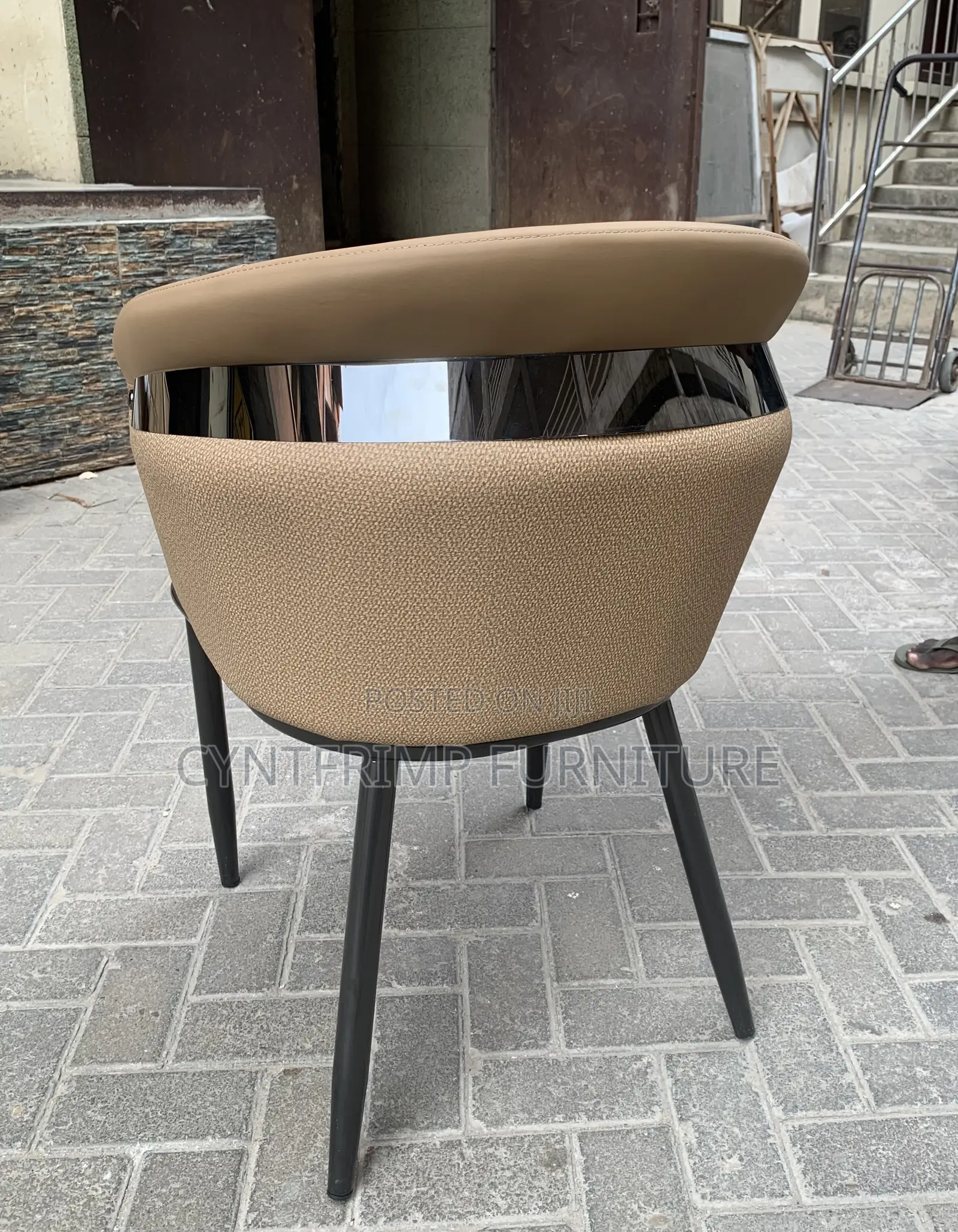 Modern Barrel-Back Accent Chair