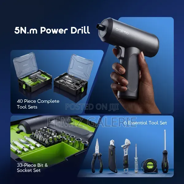 Oraimo GearUp 40 Piece Portable Multifunctional Tool Sets