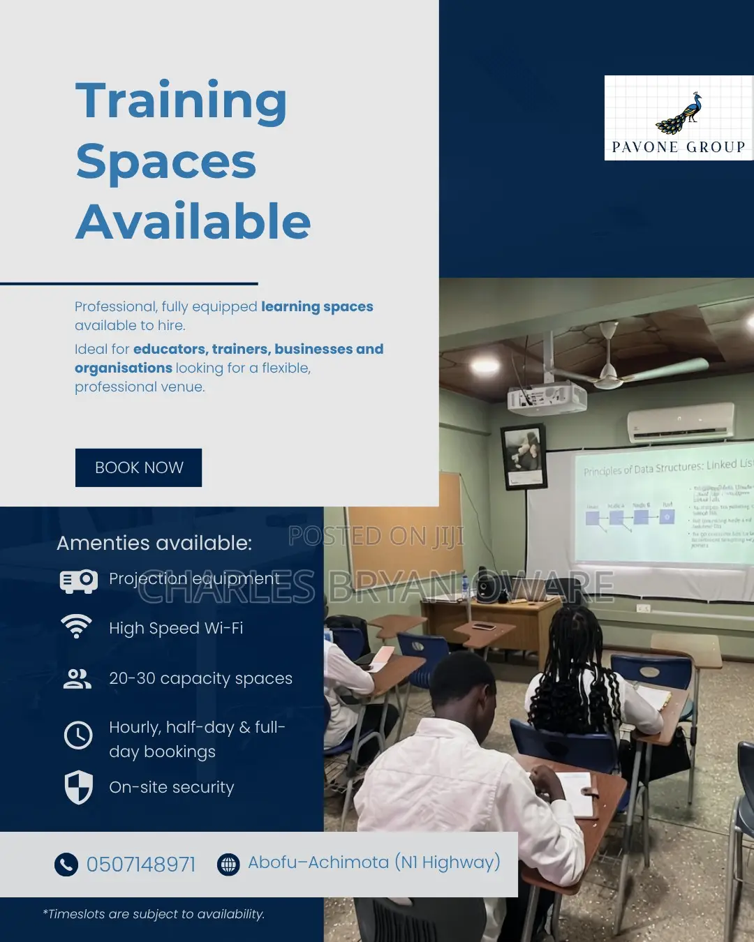 Training Spaces, Class Room Rentals, Teaching Spaces