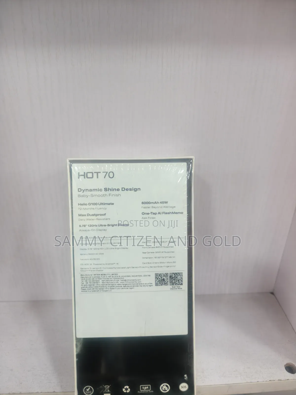 New Infinix Hot 70 128 GB