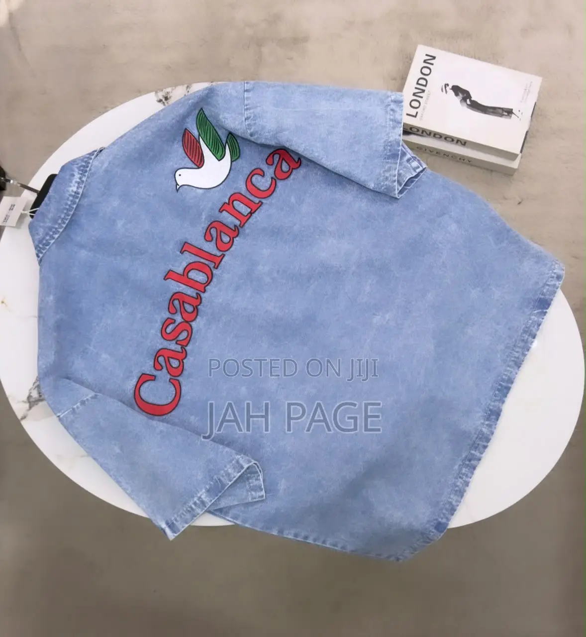 Solid Wash Vintage Jeans Shirt