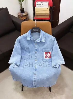Solid Wash Vintage Jeans Shirt
