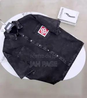 Solid Wash Vintage Jeans Shirt