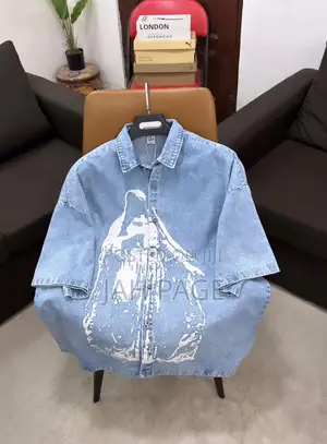 Solid Wash Vintage Jeans Shirt