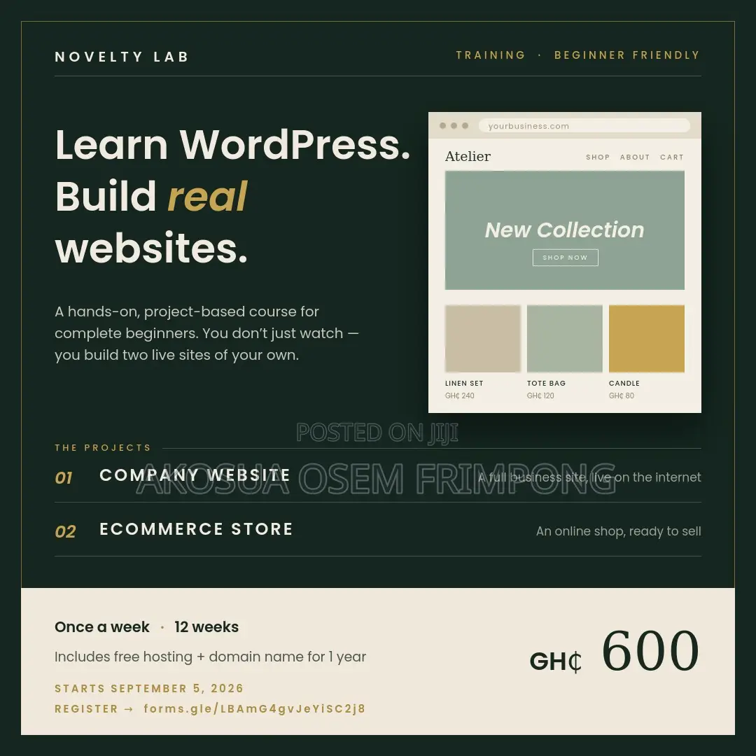 Learn WordPress. Build Real Websites.