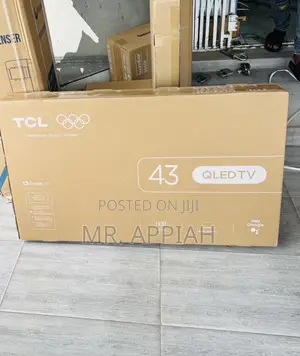 Slim Design TCL 43” Qled Smart Satellite Android TV(Black)Full Hd