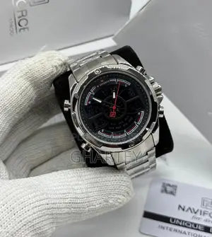 High Quality Stainless Steel Chain Naviforce Dual Time Watch
