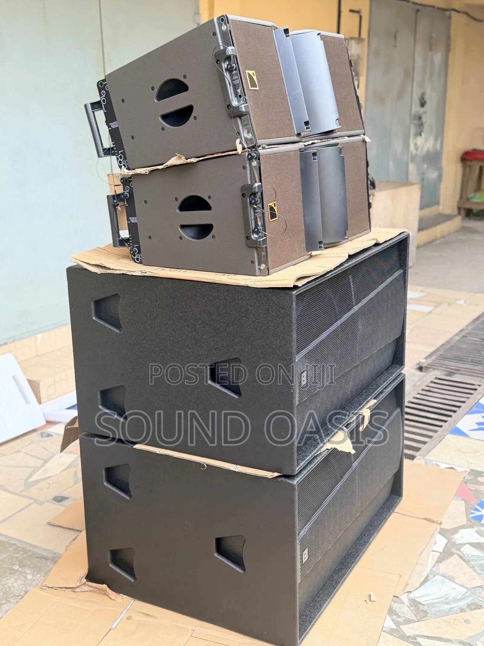 A Pair of Kara Line Array and a Pair of Martin Audio S218+ Sunwoofer