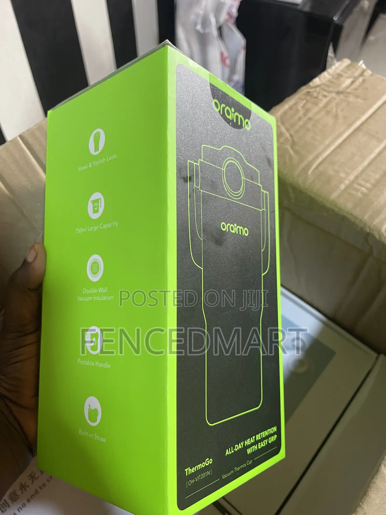 Oraimo Thermo Go Vacuum Thermos Flask 750ml – Brand New